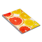De kleurencitrusplakken van de gradiënt op witte a notitieboek (Rechterzijde)