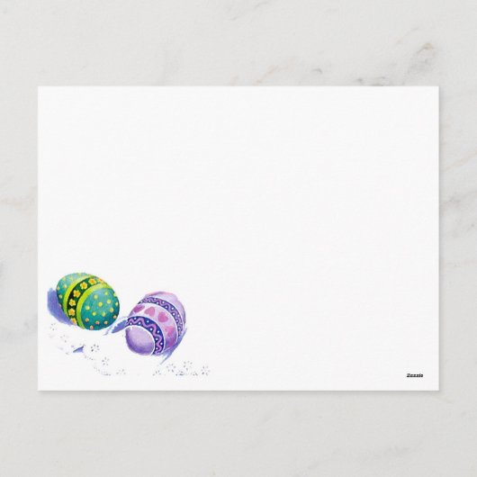 De kleureneieren van Pasen Feestdagenkaart (Achterkant)