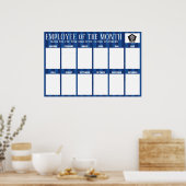 De kleurenstripes van de douane werknemer van de m poster (Keuken)