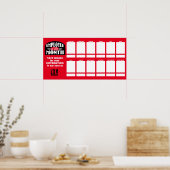 De kleurenwerknemer van de douane van de vertoning poster (Keuken)