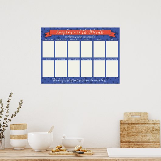 De kleurenwerknemer van de douane van de vertoning poster (Keuken)