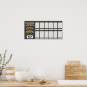 De kleurenwerknemer van de douane van de vertoning poster (Keuken)