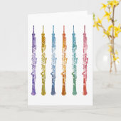 De Kleurpotloden van de hobo Kaart (Gele Bloem)