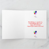 De kleurrijke 70ste Ballons van de Verjaardag Kaart (Binnen)