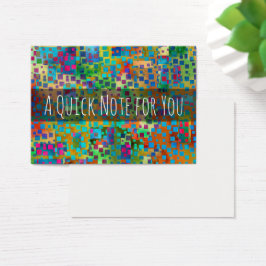 De kleurrijke Abstracte Digitale Moderne Nota's Visitekaartje