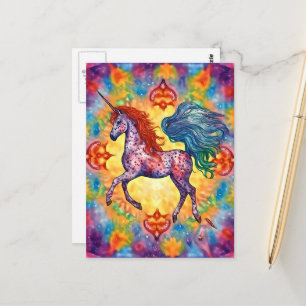 De Kleurrijke Appaloosa Eenhoorn Briefkaart