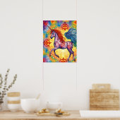 De kleurrijke Appaloosa eenhoorn Poster (Keuken)