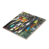 De kleurrijke Boeien van de Zeekreeft Tegeltje (Zijkant)