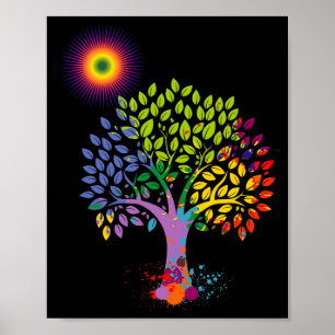 De kleurrijke boom die leven geeft aan de aarde St Poster