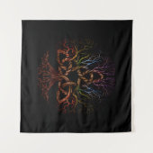 De kleurrijke boom van het leven met Triquetra Wandkleed (Voorkant (horizontaal))