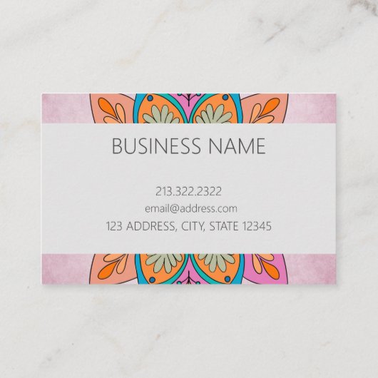 De kleurrijke cirkel van India: een decoratieve ma Klantenkaartje (Achterkant)