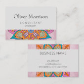 De kleurrijke cirkel van India: een decoratieve ma Klantenkaartje (Voorkant / Achterkant)