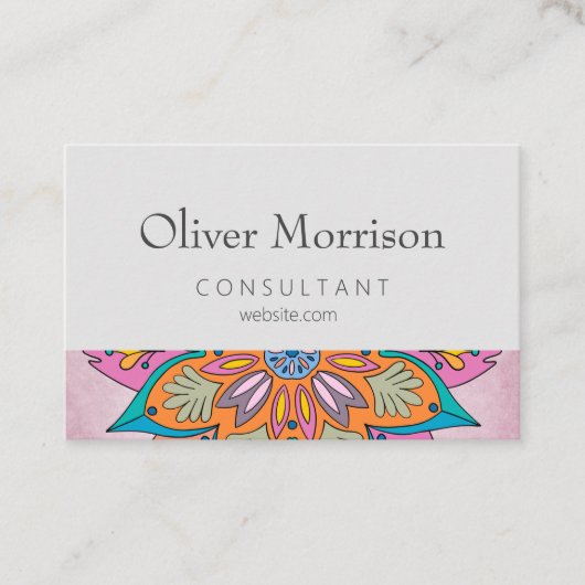 De kleurrijke cirkel van India: een decoratieve ma Klantenkaartje (Voorkant)