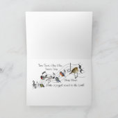 De kleurrijke Collage van de Vogel Feestdagen Kaart (Binnen)