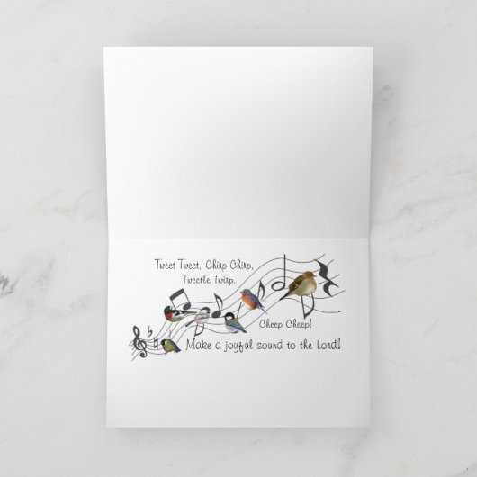 De kleurrijke Collage van de Vogel Feestdagen Kaart (Binnen)