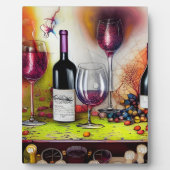 De kleurrijke digitale kunsttablet van de wijn fotoplaat (Voorkant)