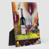 De kleurrijke digitale kunsttablet van de wijn fotoplaat (Zijkant)