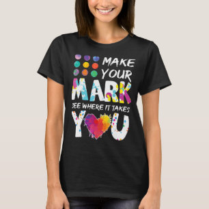 De kleurrijke Dot Day laat uw teken zien waar u he T-shirt