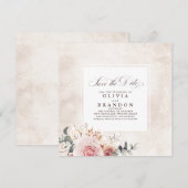 De kleurrijke Floral legant sparen de Datum Aankondiging (Voorkant / Achterkant)