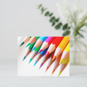 De kleurrijke Foto van de Kleurpotloden van de Briefkaart (Staand voorkant)