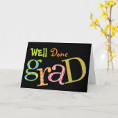 De kleurrijke gelukwens van het opwindings goed kaart (Gele Bloem)