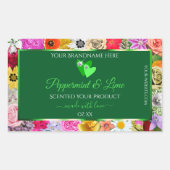 De kleurrijke groene etiketten van het Floral Prod (Voorkant)