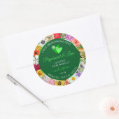 De kleurrijke groene etiketten van het Floral Prod (Envelop)