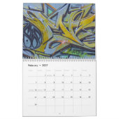 De kleurrijke het Schilderen Graffiti Kunst 2018 Kalender (Feb 2027)