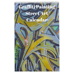 De kleurrijke het Schilderen Graffiti Kunst 2019 Kalender
