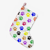 De kleurrijke hond schildert de kerststaart af kleine kerstsok (Voorkant (Hangend))