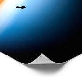 De kleurrijke horizon van de aarde vanaf het ISS Poster (Hoek)