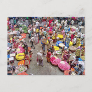 De kleurrijke Indische Markt van de Bloem in Briefkaart