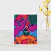 De kleurrijke Kaart van de Nota van de Abstracte (Gele Bloem)