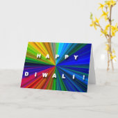 De kleurrijke Kaart van Starburst Diwali (Gele Bloem)