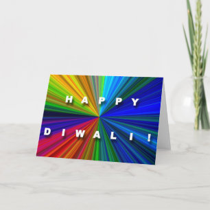 De kleurrijke Kaart van Starburst Diwali