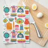 De kleurrijke keuken theedoek (Quarter Fold)