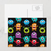 De kleurrijke Kinder Monsters van het Abstracte Briefkaart (Voorkant / Achterkant)
