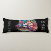 De kleurrijke leeuw sherpa deken lichaamskussen (Voorkant)