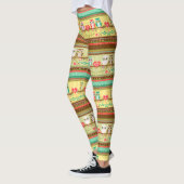 De kleurrijke Leggings van de Uilen van de Liefde (Links)