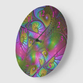 De kleurrijke lichtgevende moderne Abstracte fract Grote Klok (Hoek)