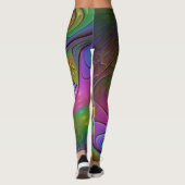 De kleurrijke lichtgevende moderne Abstracte fract Leggings (Achterkant)