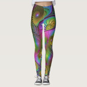 De kleurrijke lichtgevende moderne Abstracte fract Leggings (Voorkant)
