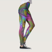 De kleurrijke lichtgevende moderne Abstracte fract Leggings (Rechts)