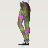 De kleurrijke lichtgevende moderne Abstracte fract Leggings (Links)