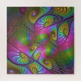 De Kleurrijke Lichtgevende Moderne Abstracte Fract Legpuzzel