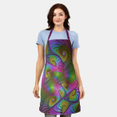 De kleurrijke lichtgevende moderne Abstracte fract Schort (Gedragen)