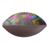 De kleurrijke lichtgevende Trippy Abstracte Fracta American Football (Gedraaid 90)