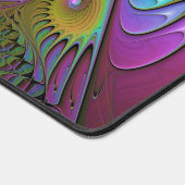 De kleurrijke lichtgevende Trippy Abstracte Fracta Bureaumat (Hoek)