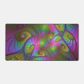 De kleurrijke lichtgevende Trippy Abstracte Fracta Bureaumat (Voorkant)