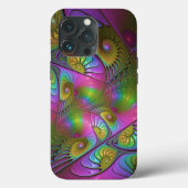 De kleurrijke lichtgevende Trippy Abstracte Fracta Case-Mate iPhone Case (Achterkant)